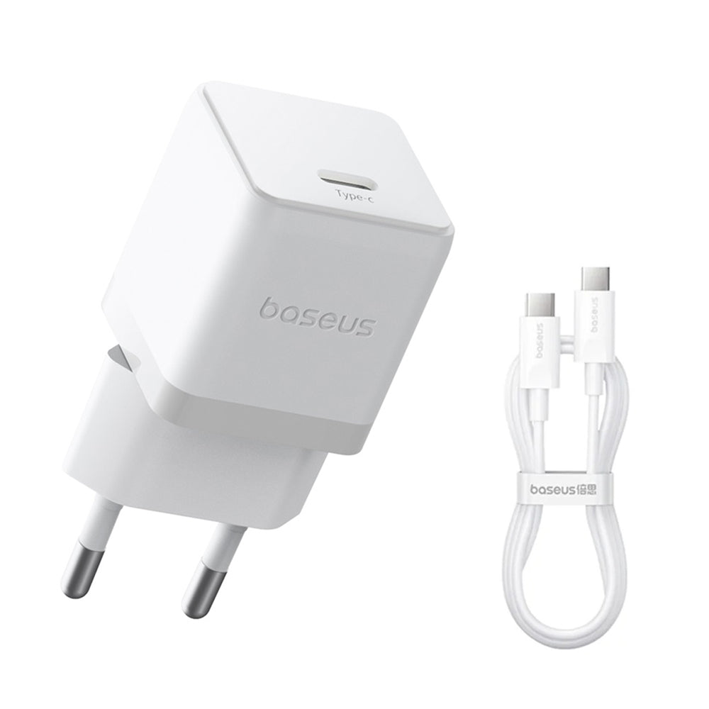 Netwerkoplader met USB-C Kabel Baseus Palm, 20W, 3A, 1 x USB-C, Wit P10111602213-01