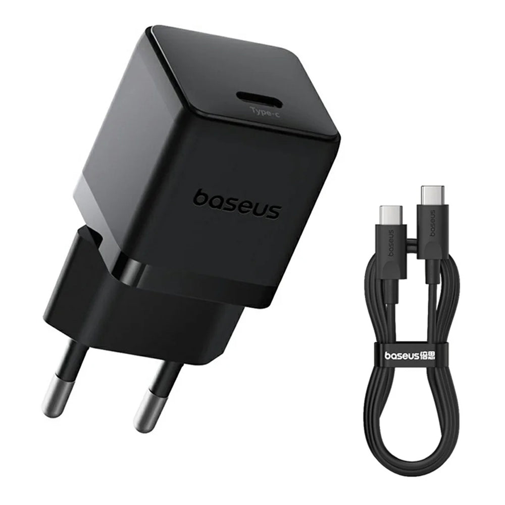 Netwerkoplader met USB-C Kabel Baseus Palm, 20W, 3A, 1 x USB-C, Zwart P10111602113-01