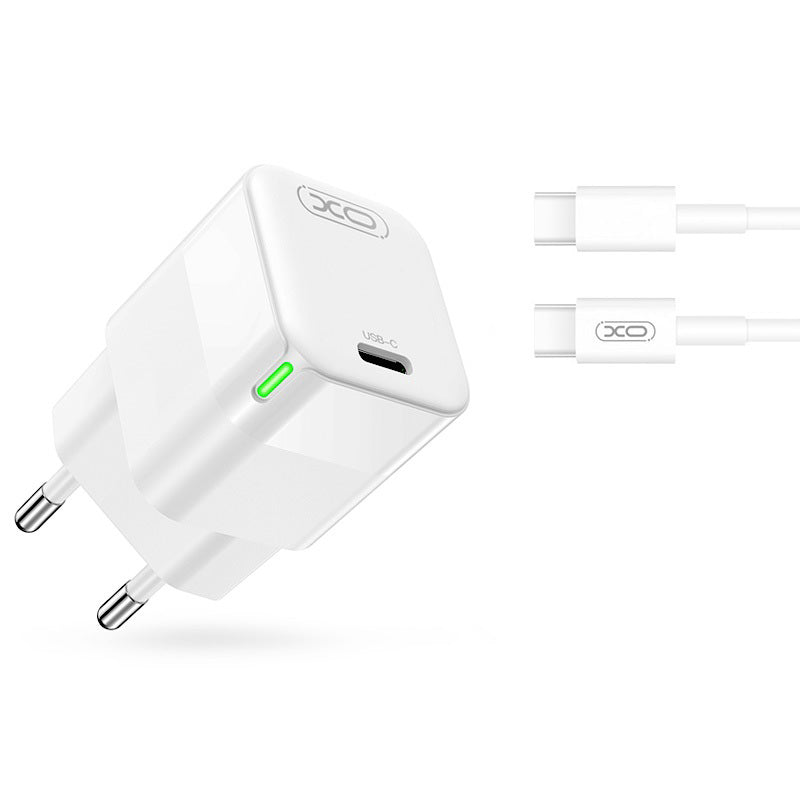 Network Charger with USB-C Cable XO Design CE06, 30W, 3A, 1 x USB-C, White