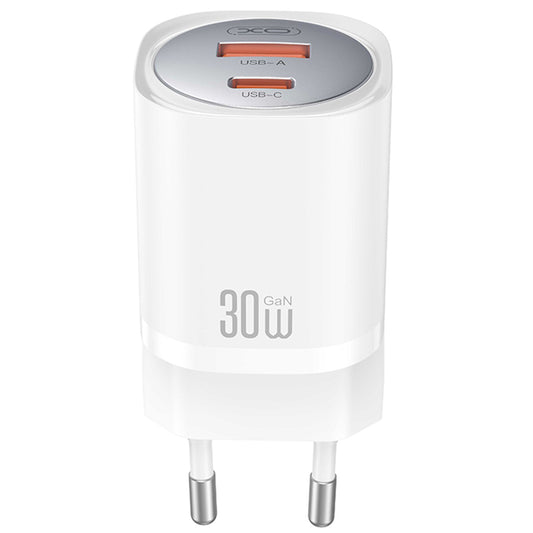 Netwerkoplader met USB-C Kabel XO Design CE21, 30W, 3A, 1 x USB-A - 1 x USB-C, Wit