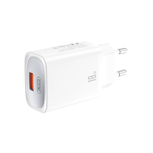 Netwerkoplader met USB-C Kabel XO Design CE19, 18W, 3A, 1 x USB-A, Wit