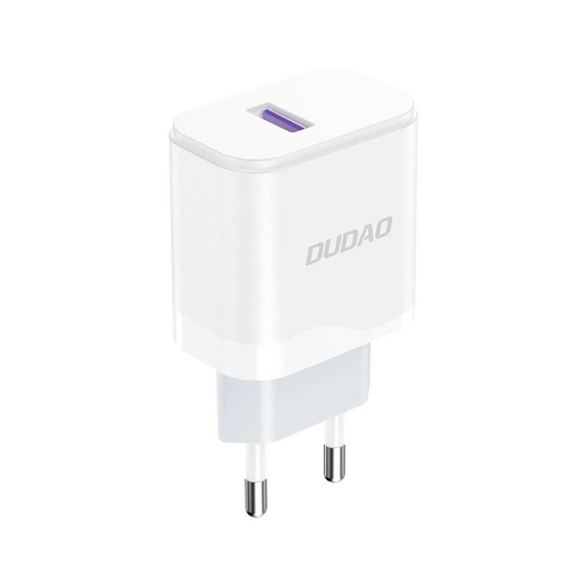 Netwerkoplader met USB-C Kabel Dudao A20EU, 18W, 3A, 1 x USB-A, Wit