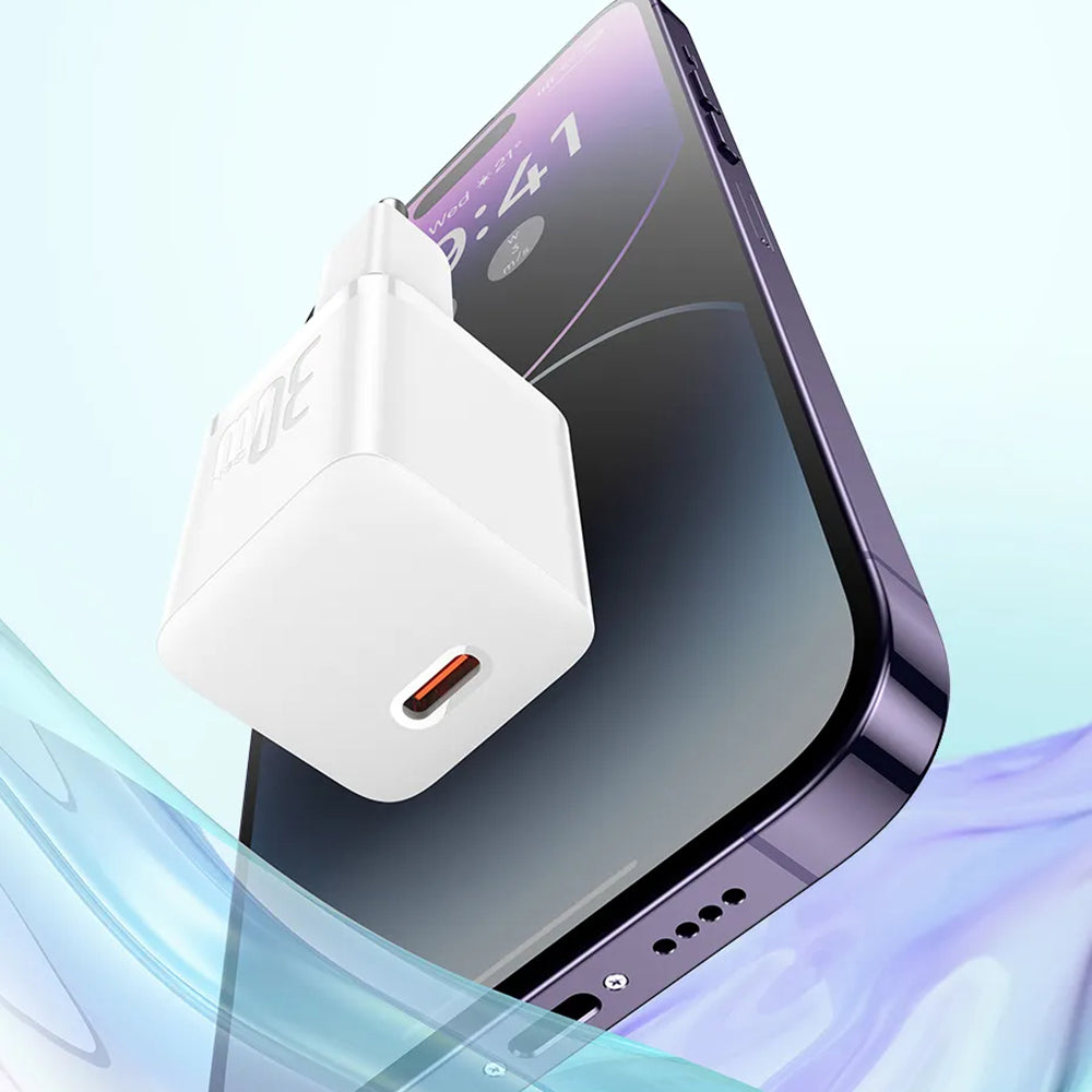 Baseus GaN5S USB-C kabel netwerklader GaN5S, 30W, 3A, 1 x USB-C, Wit P10110902213-00