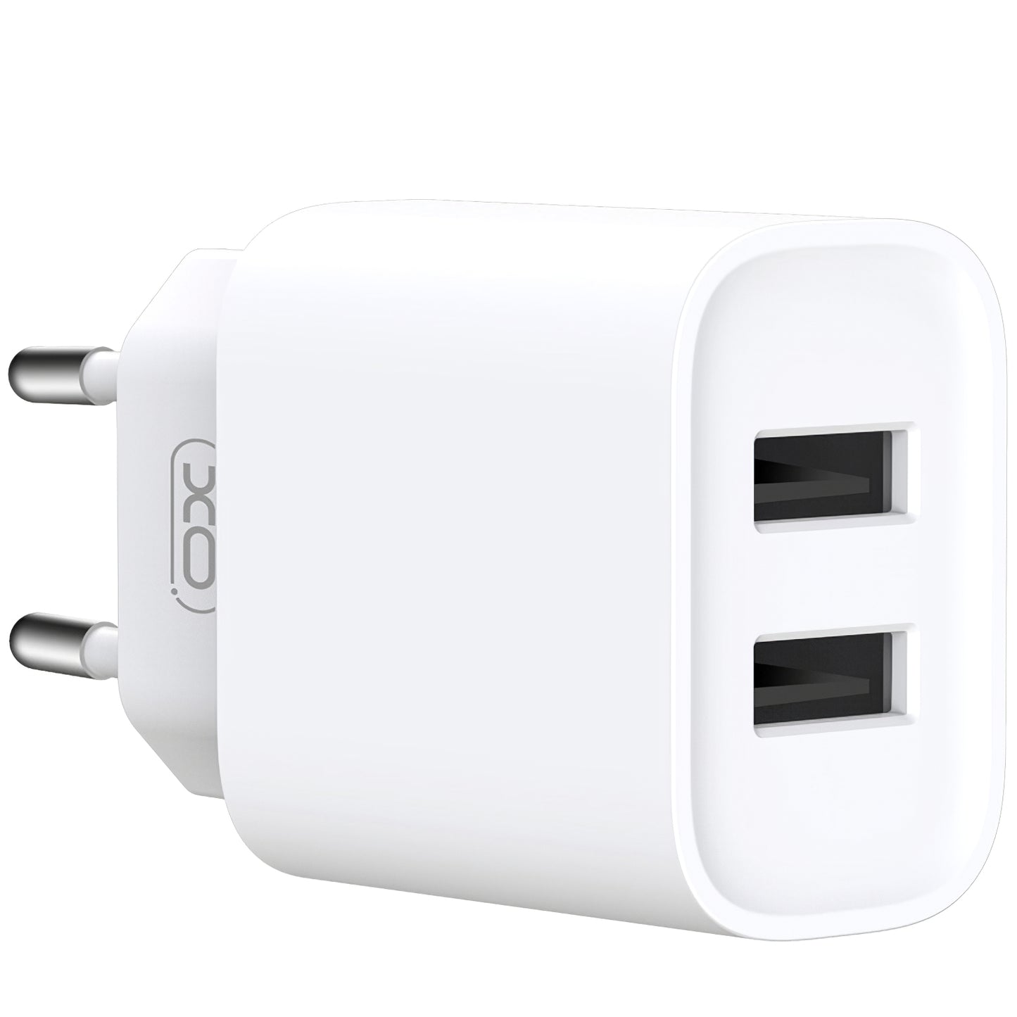 XO Design XO Design BPCE02C USB-C kabelnetwerklader, 10,5W, 2,1A, 2 x USB-A, Wit