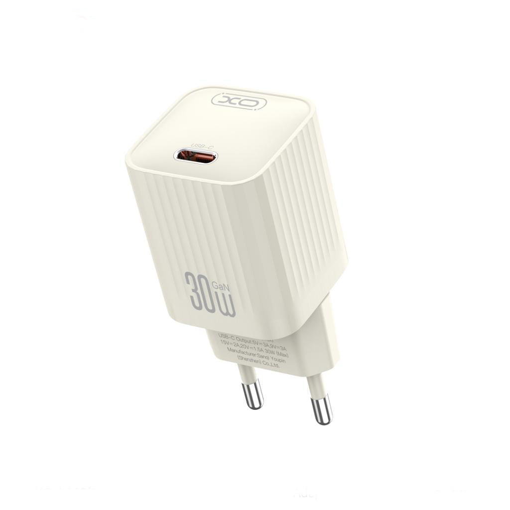 Netwerkoplader met USB-C Kabel XO Design L148, 30W, 3A, 1 x USB-C, Beige