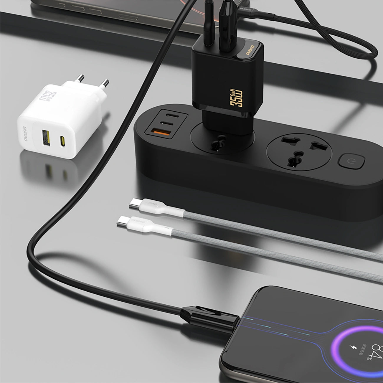 Netwerkoplader met USB-C Kabel Dudao A27 Max, 35W, 1 x USB-A - 1 x USB-C, Zwart