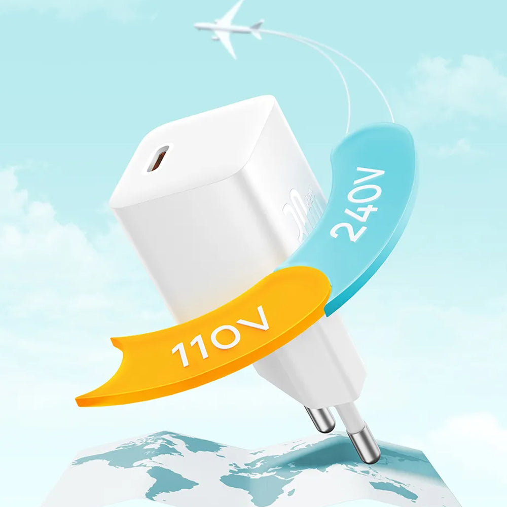 Baseus GaN5S USB-C kabel netwerklader GaN5S, 30W, 3A, 1 x USB-C, Wit P10110902213-00