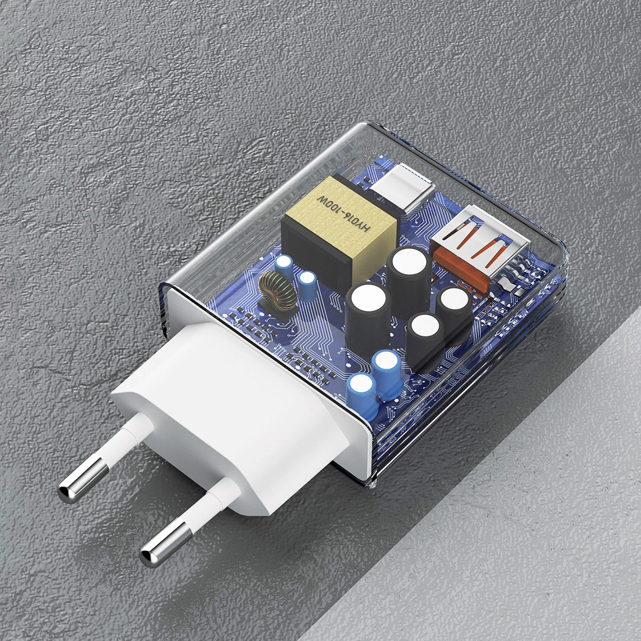 Dudao A30EUT USB-C Cable Network Charger, 30W, 3A, 1 x USB-A - 1 x USB-C, White