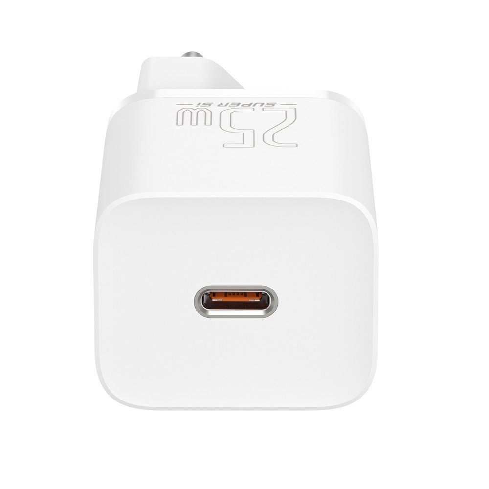 Netlader met USB-C-kabel Baseus Super Si, 25W, 3A, 1 x USB-C, Wit TZCCSUP-L02
