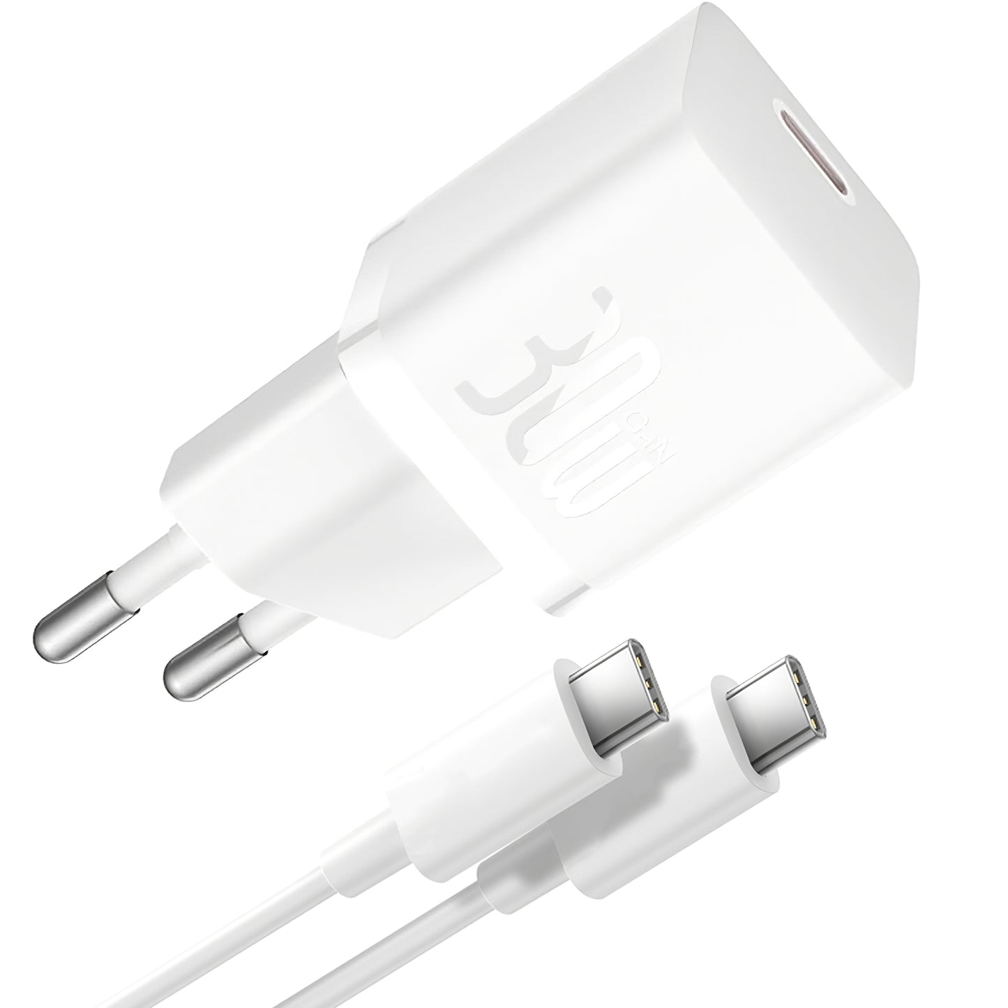 Baseus GaN5S USB-C kabel netwerklader GaN5S, 30W, 3A, 1 x USB-C, Wit P10110902213-00
