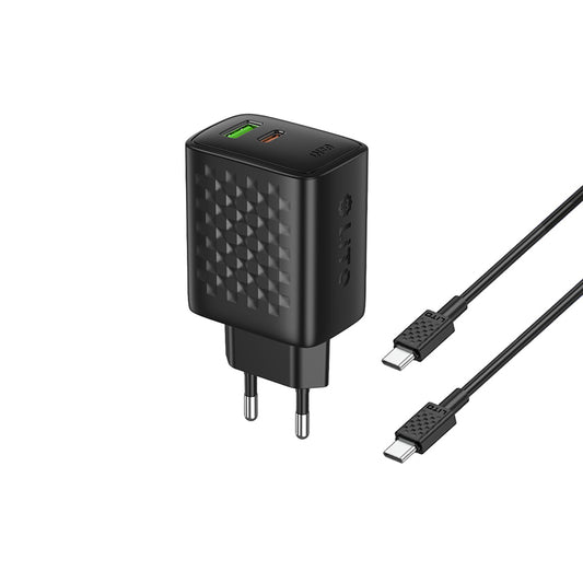 Netwerkoplader met USB-C Kabel Lito LC24T, 65W, 3.25A, 1 x USB-A - 1 x USB-C, Zwart