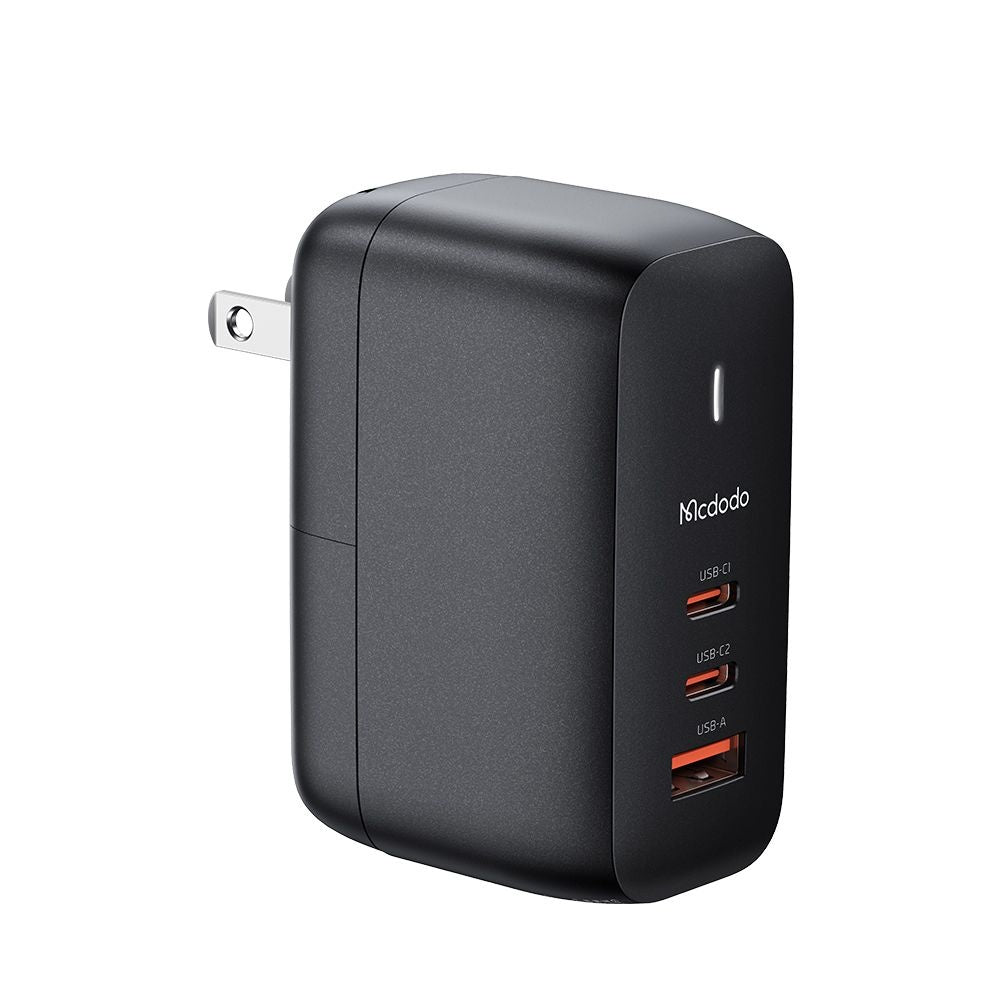 Netwerkoplader met USB-C Kabel McDodo CH-8442 Mecha Travel, 65W, 5A, 1 x USB-A - 2 x USB-C, Zwart