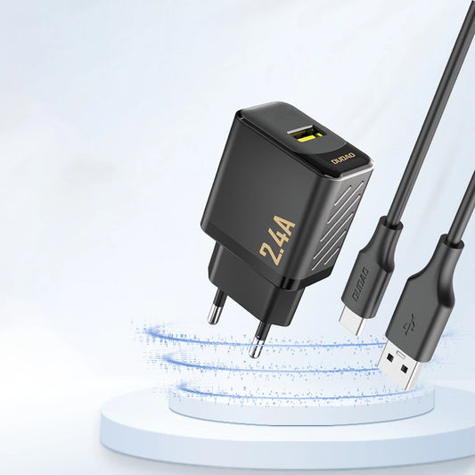 Dudao A23 Netlader, 12W, 2.4A, 1 x USB-A, Zwart