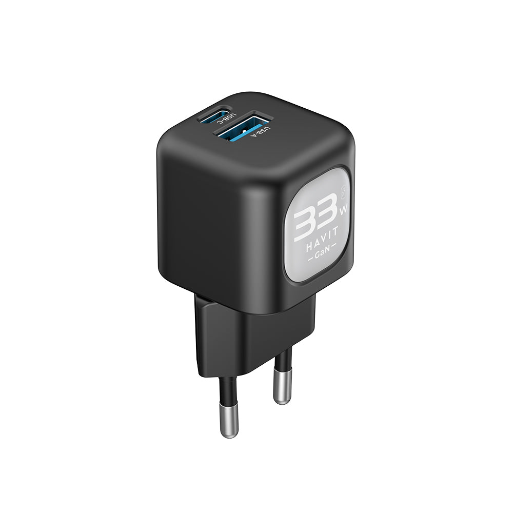 Netwerkoplader HAVIT UC230, 33W, 3A, 1 x USB-A - 1 x USB-C, Groen