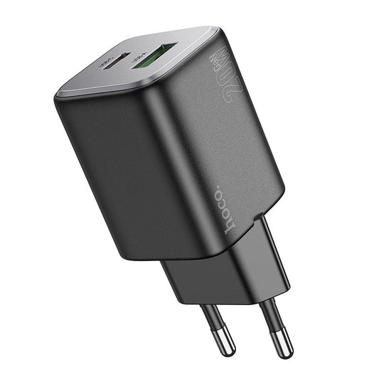 Netwerkoplader HOCO N41, 20W, 3A, 1 x USB-A - 1 x USB-C, Zwart
