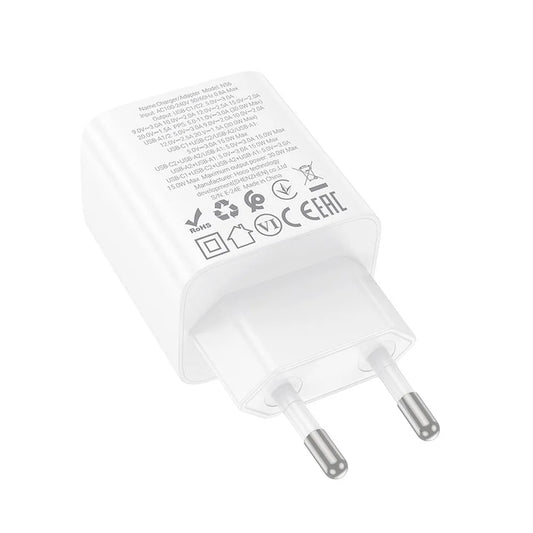 Netwerkoplader HOCO N56, 30W, 3A, 2 x USB-A - 2 x USB-C, Wit