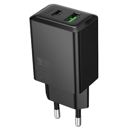 Netwerkoplader HOCO N71, 30W, 3A, 1 x USB-A - 1 x USB-C, Zwart