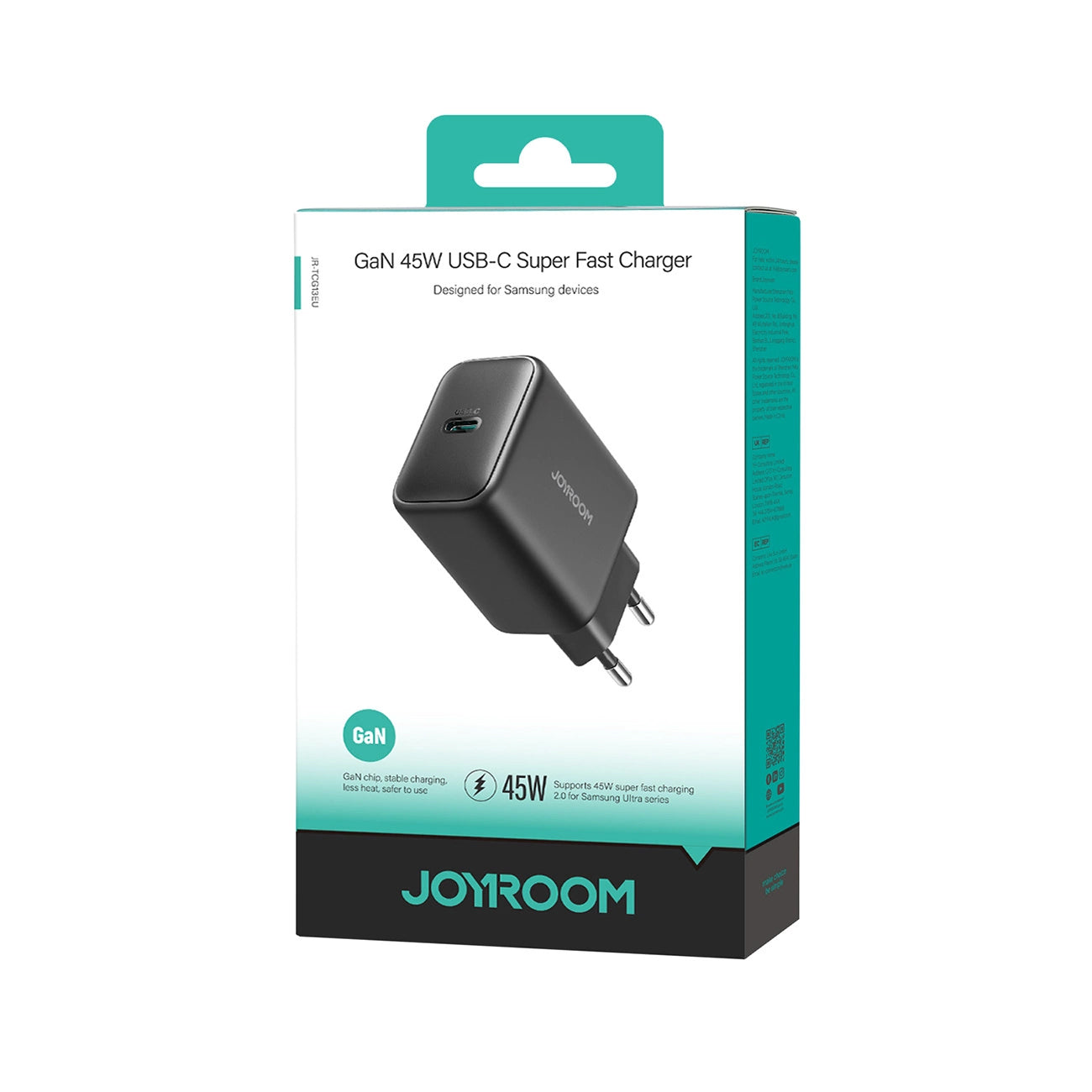 Netwerkoplader Joyroom JR-TCG13, 45W, 3A, 1 x USB-C, Zwart