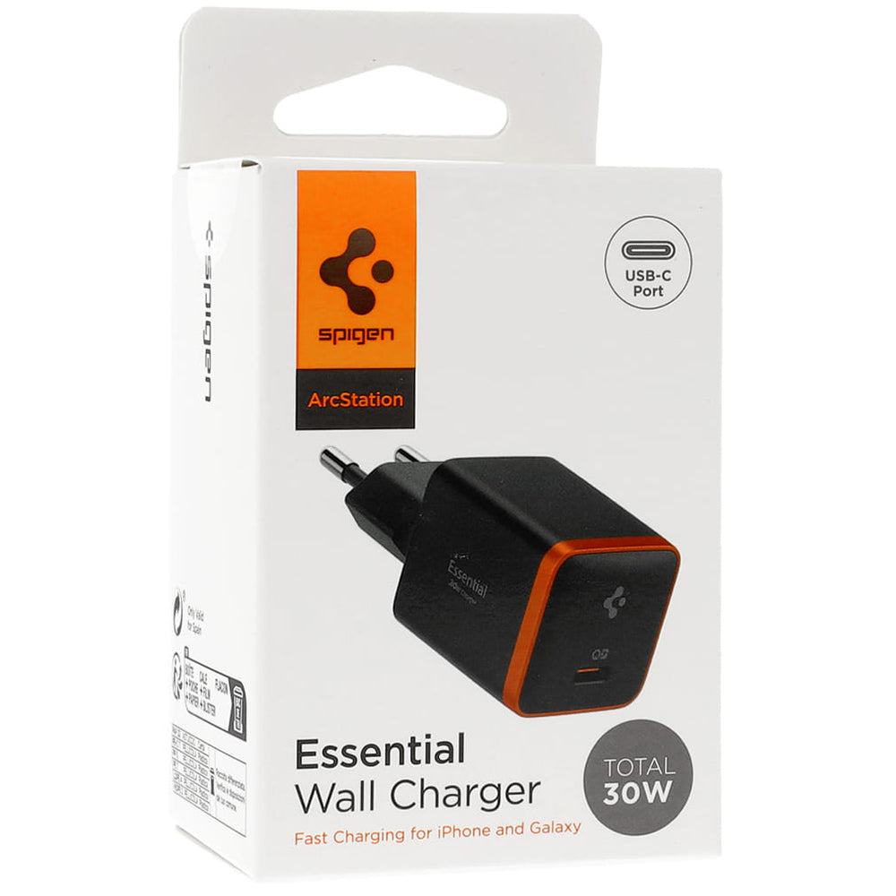 Netlader Spigen EE301EU Arcstation Essential, 30W, 3A, 1 x USB-C, Zwart ACH08448