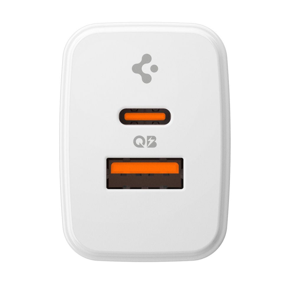 Spigen Essential Netwerkoplader, 20W, 3A, 1 x USB-A - 1 x USB-C, Wit ACH08704