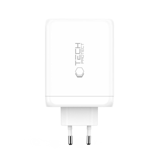 Netwerkoplader Tech-Protect NC200W-GAN, 200W, 5A, 1 x USB-A - 3 x USB-C, Wit