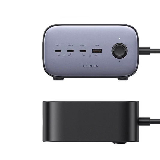 UGREEN CD270 verlengsnoer, 2 x Schuko, Grijs