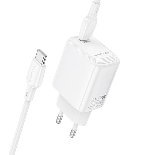 Netwerkoplader met USB-C Kabel Borofone BN28 Fuente, 30W, 3A, 1 x USB-C, Wit