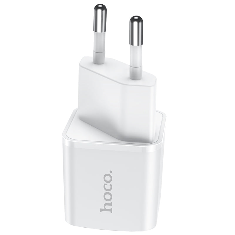 Netwerkoplader HOCO N10, 20W, 3A, 1 x USB-C, Wit