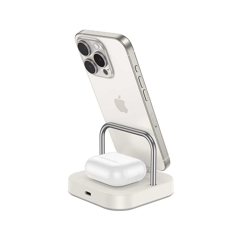 Draadloze Netwerkoplader HOCO CQ16A 3in1, 15W, 1.67A, Wit
