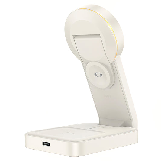 Draadloze Netwerkoplader HOCO CQ3 3in1, 15W, 1.67A, Wit