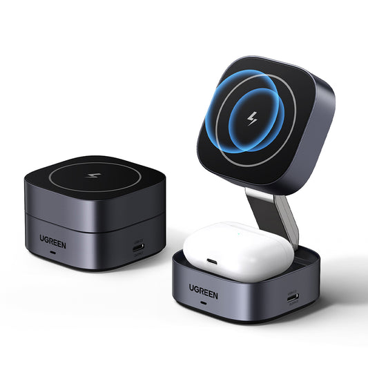 UGREEN W526 3in1 Draadloze Netwerkoplader, 20W, 1.67A, 1 x USB-C, Zwart