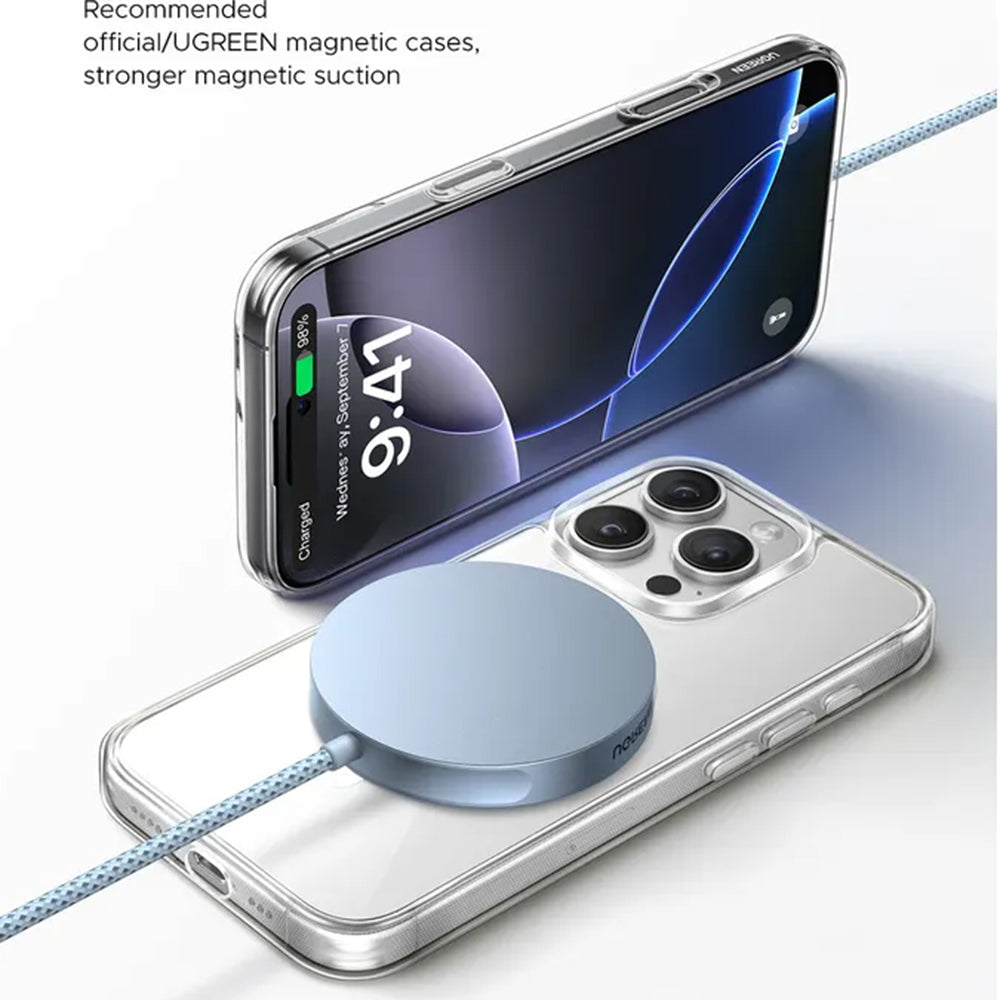 UGREEN MagFlow Draadloze Netwerkoplader, 25W, Blauw