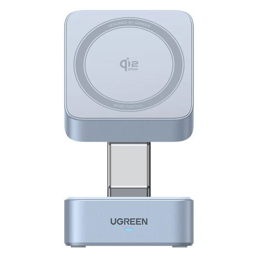 Draadloze Netwerkoplader UGREEN W752 2in1, 35W, 3A, 1 x USB-C, Blauw