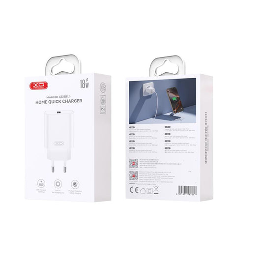 Netwerkoplader XO Design CE33, 18W, 3A, 1 x USB-A, Wit