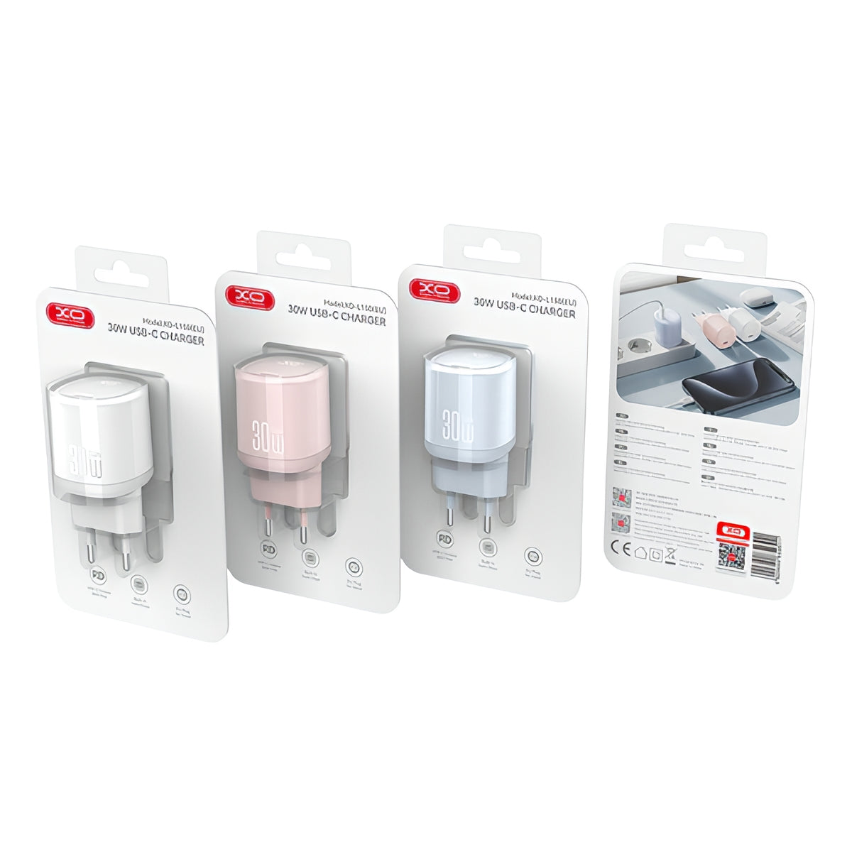 Netwerkoplader XO Design L150, 30W, 3A, 1 x USB-C, Wit