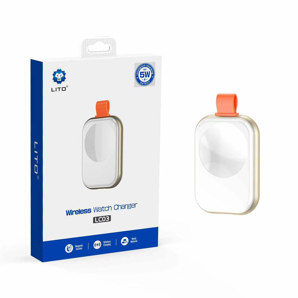 Draadloze Oplader Lito LC03 voor Apple Watch Series, Wit
