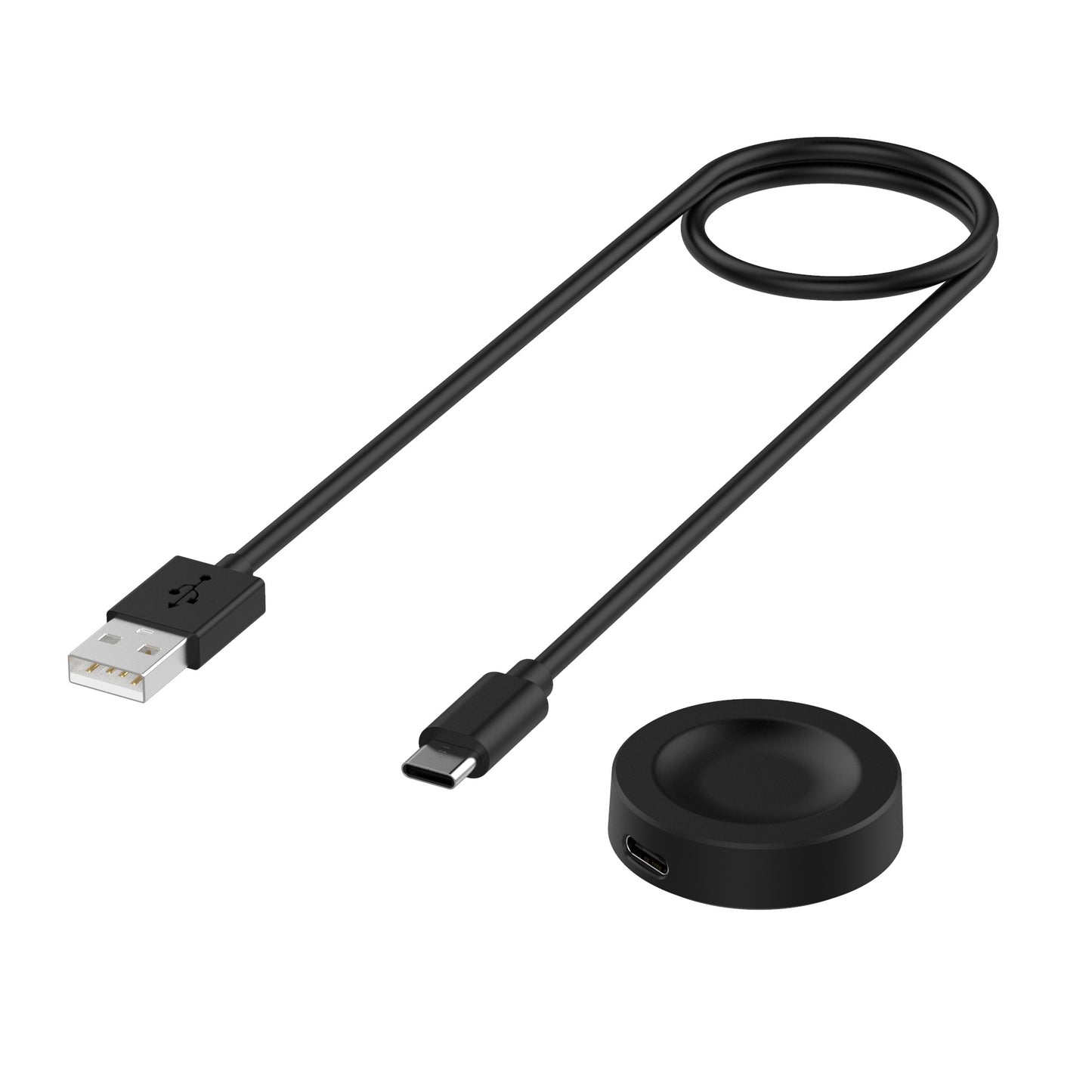 Draadloze Oplader Techsuit THC2 voor Honor Watch / Huawei Watch Series, USB-A, Zwart