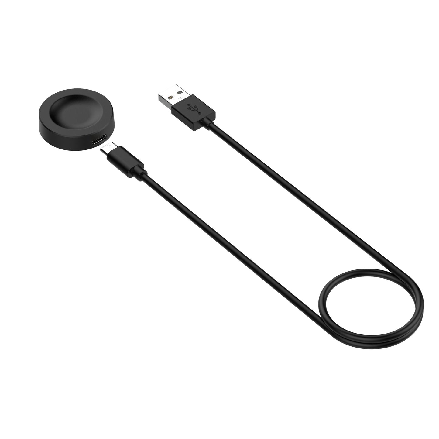 Draadloze Oplader Techsuit THC2 voor Honor Watch / Huawei Watch Series, USB-A, Zwart