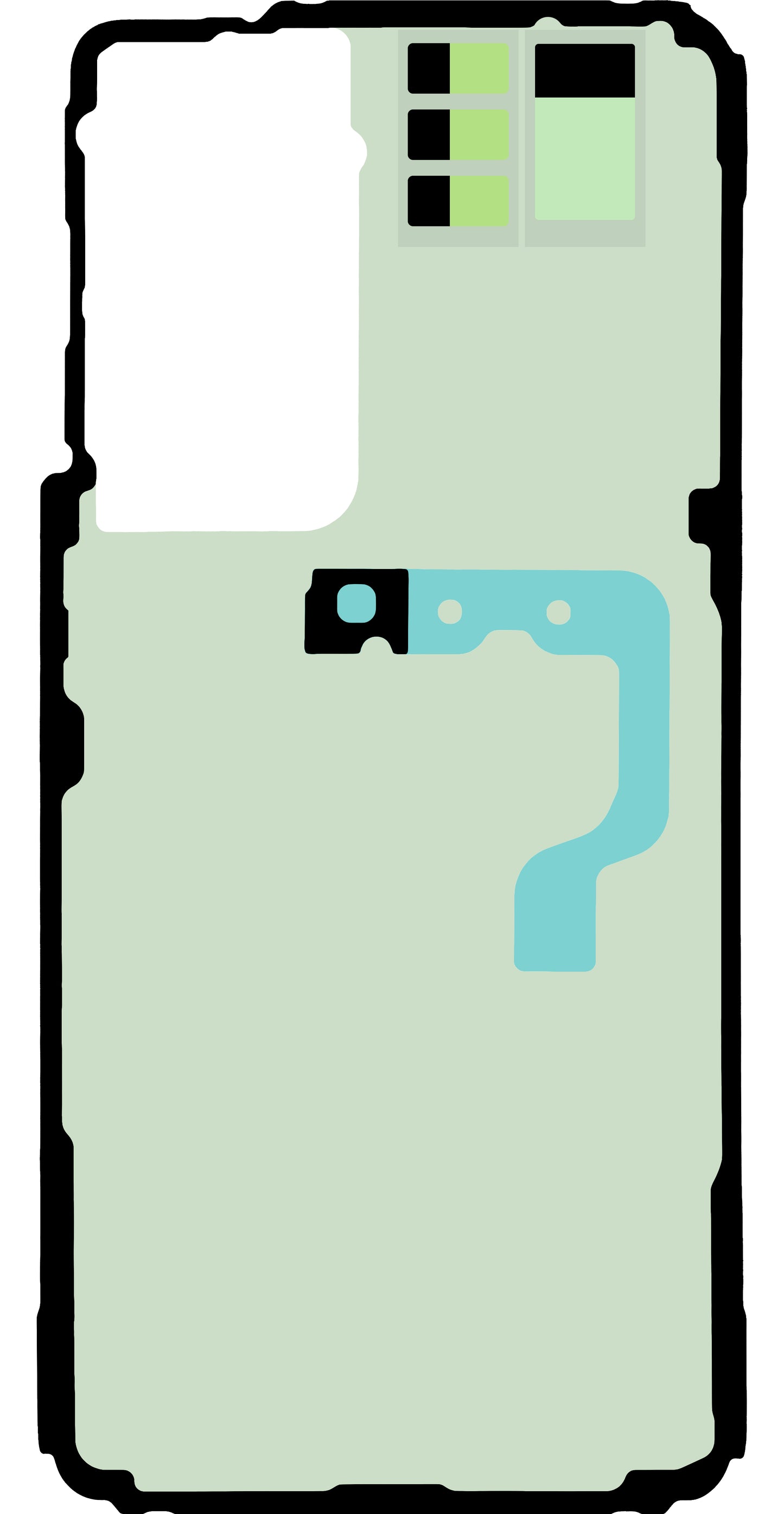 Kit Lijm Batterijdeksel Samsung Galaxy S21 5G G991, Service Pack GH82-24549A