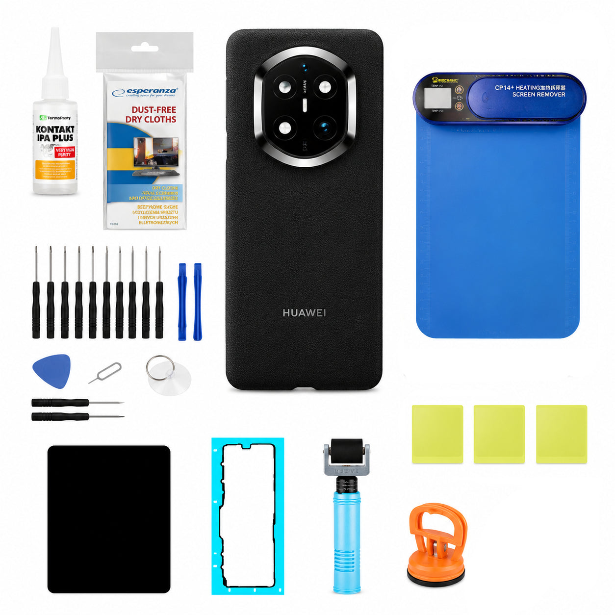 Kit Batterijkap Huawei Mate X7 Zwart Service Pack en Toegewijde Service-instrumenten