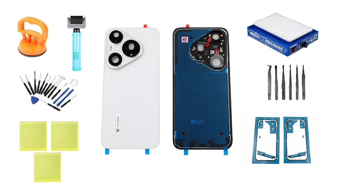 Huawei Pura 90s Pro Coconut White Service Pack-batterijklepkit en speciaal servicegereedschap