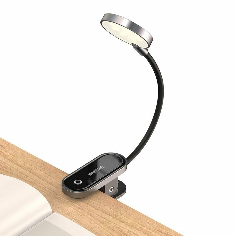 Draagbare LED-lamp Baseus Comfort Reading Mini Clip, Grijs DGRAD-0G