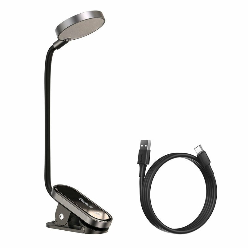 Draagbare LED-lamp Baseus Comfort Reading Mini Clip, Grijs DGRAD-0G