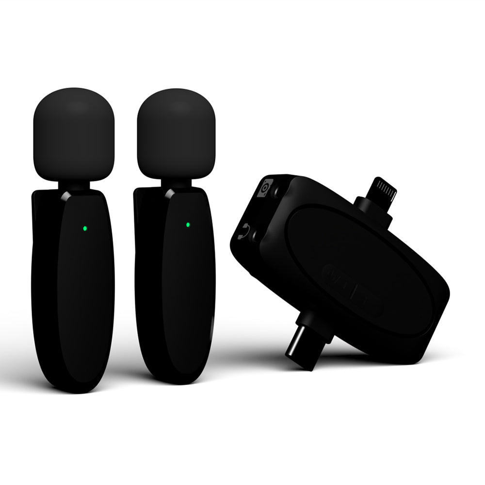 Yesido KR15 dasspeldmicrofoon, USB-C / Lightning, Set van 2 stuks, Zwart