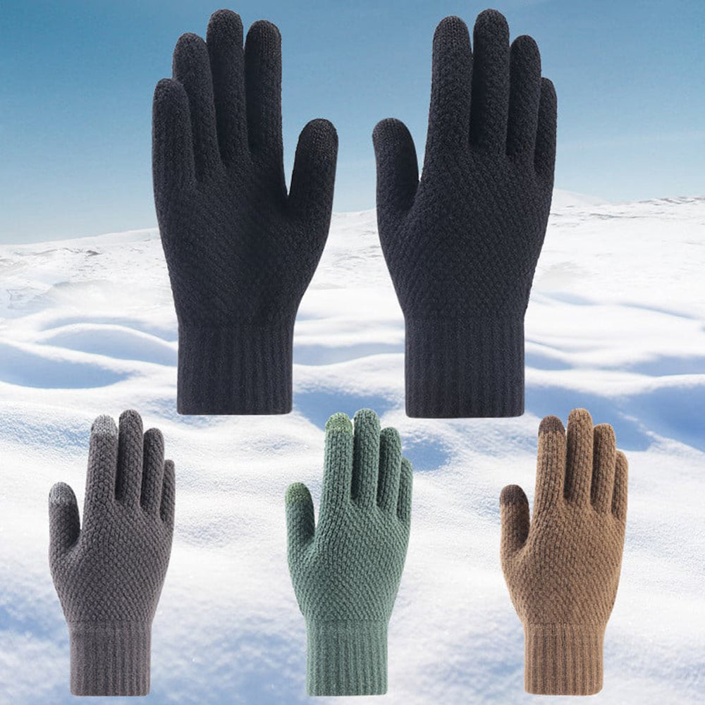 Techsuit Men's Winter Touchscreen Gloves ST0013, Size 22cm, Brown