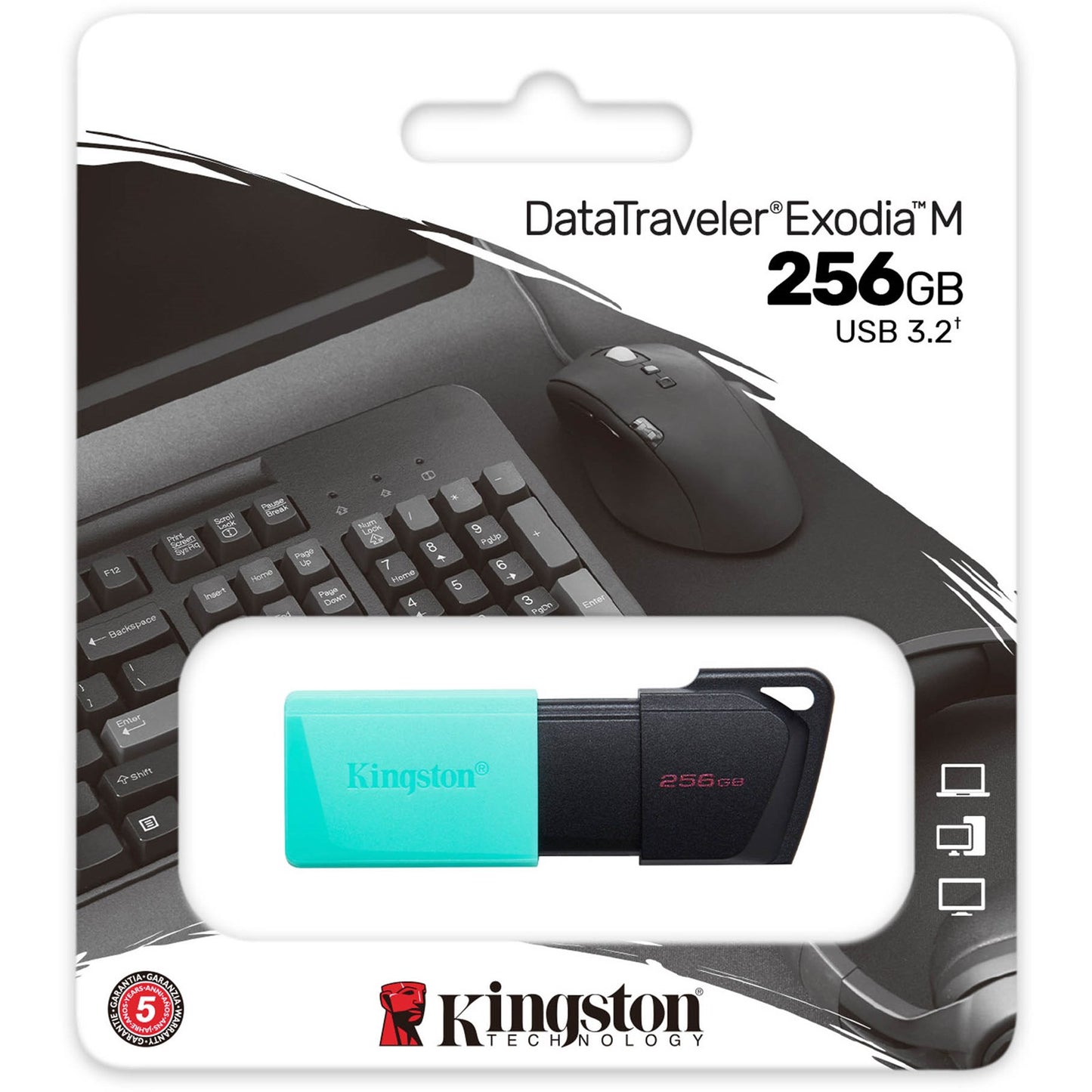 Externe USB-A 3.2 Geheugen Kingston DT Exodia M, 256Gb DTXM/256GB