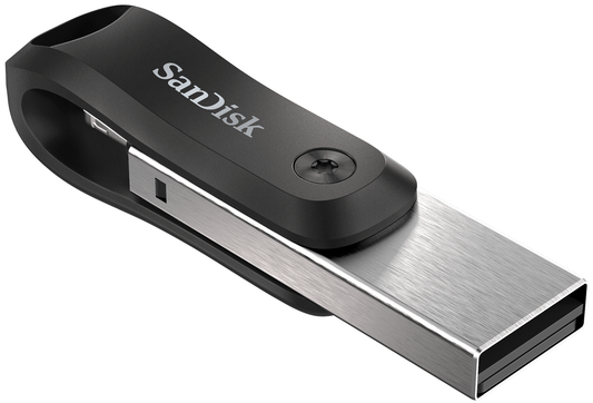 Externe USB-A 3.0 / Lightning SanDisk iXpand Go-geheugen, 128Gb SDIX60N-128G-GN6NE