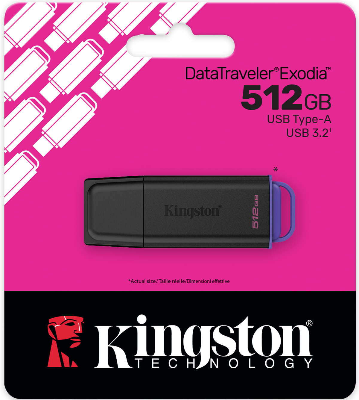 Externe USB-A 3.2 Geheugen Kingston DT Exodia, 512Gb DTXG2/512GB