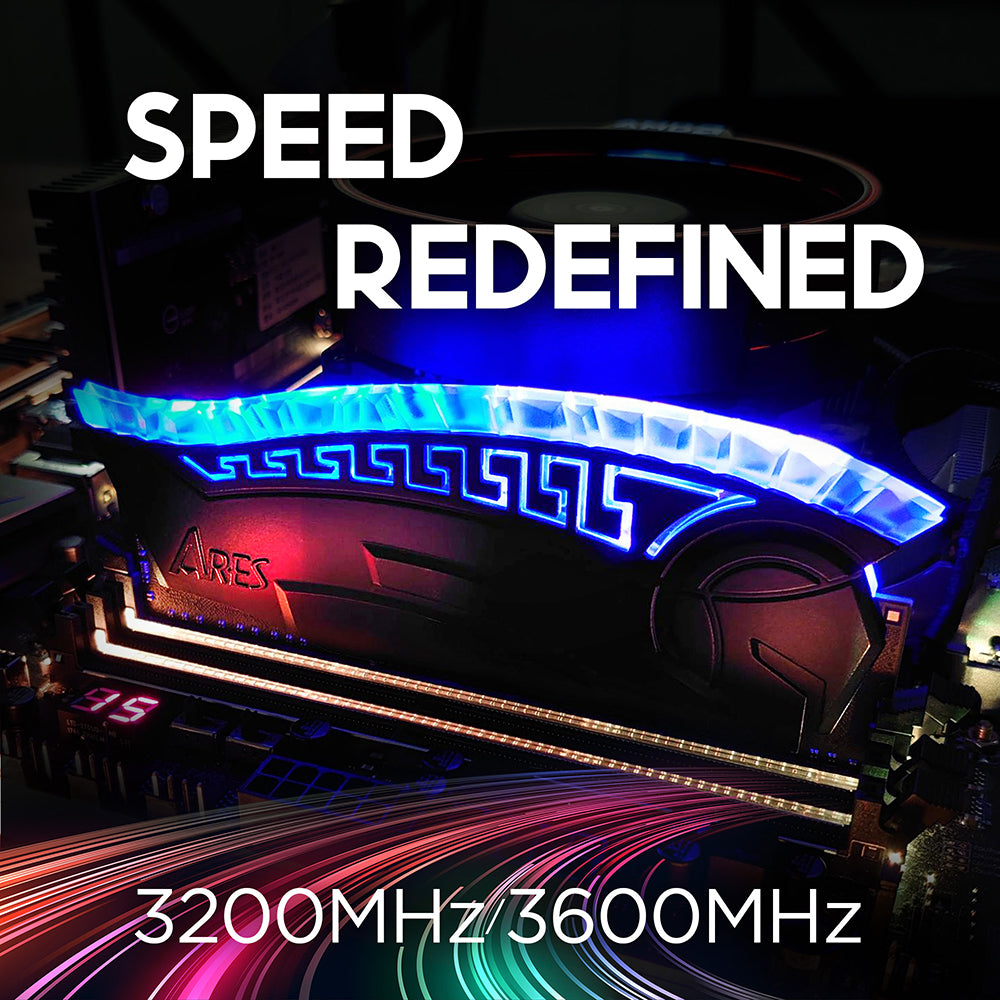 RAM-geheugen Dato Ares Armor, DDR4, RGB, 2 x 8GB, 3600Mhz, CL18, Wit AMRGB8GX216G36W