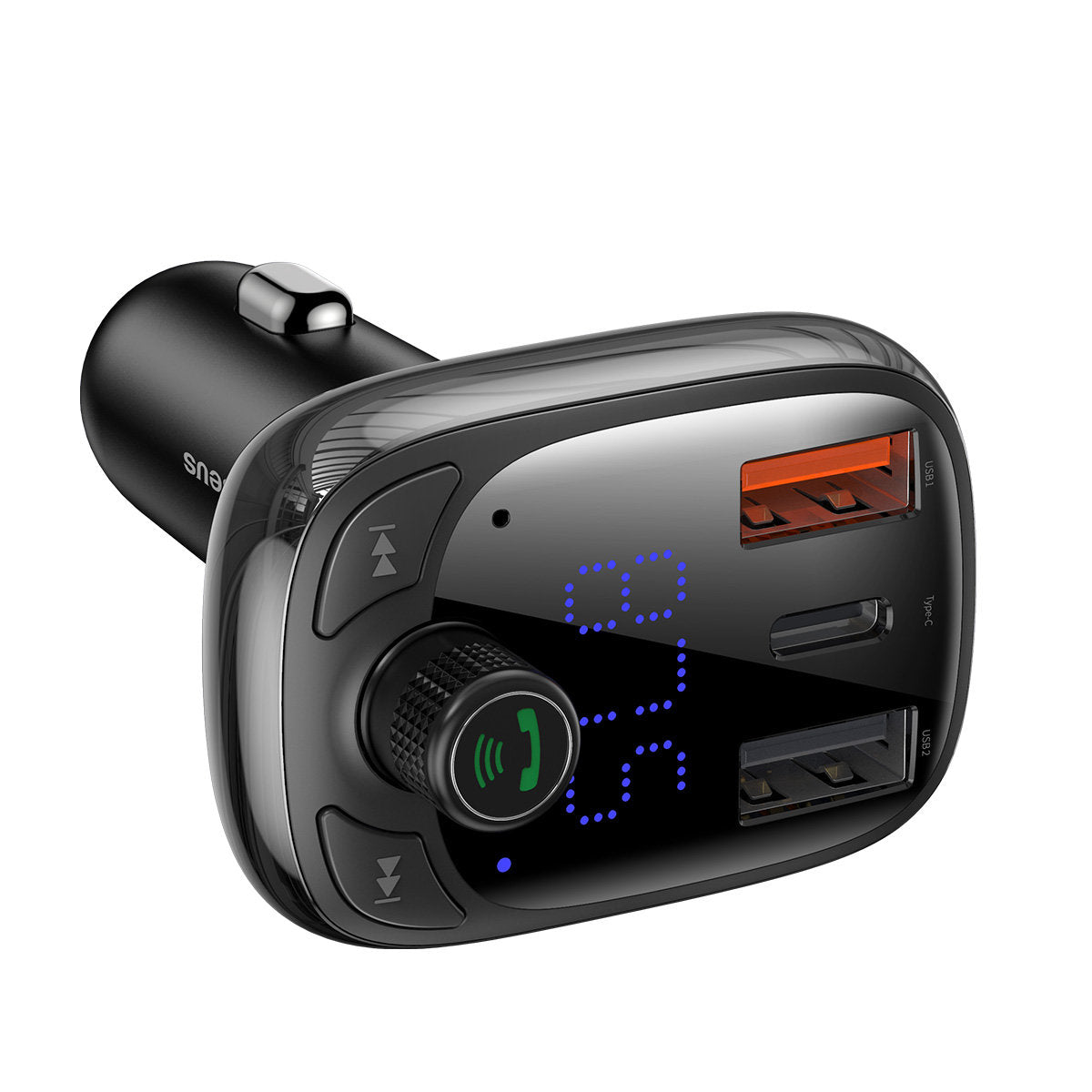 Baseus S-13 Bluetooth FM-modulator, 2 x USB-A - 1 x USB-C - 1 x microSD CCMT000101